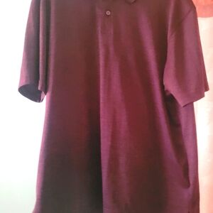 Haggar Men's Deep Burgundy Polo Shirt